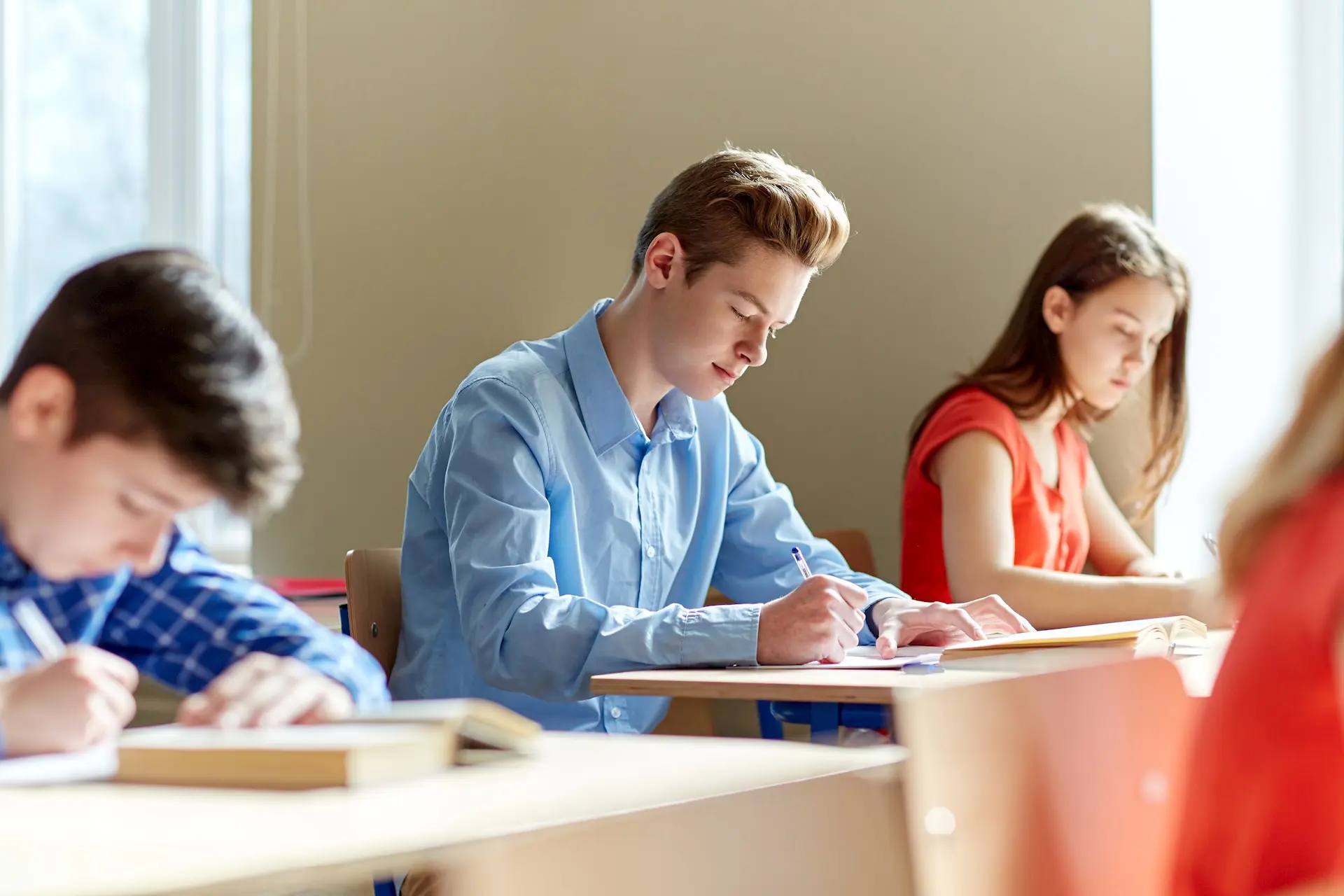 Students Taking Test Classroom